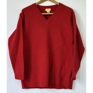 Limited America Lambswool Red Sweater Preppy Retro Men's Small Business